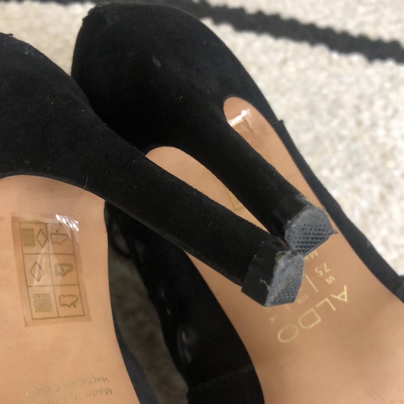 Aldo Ankle Cut Out Boots Black 7.5 - Picture 8 of 11